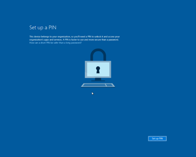 Set up a PIN