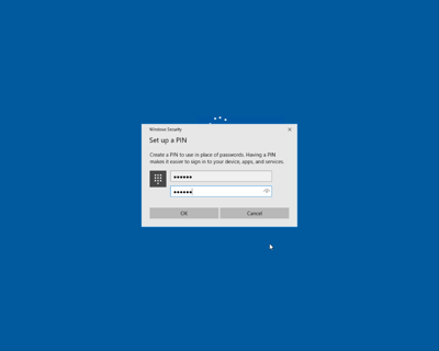 Setting up a PIN