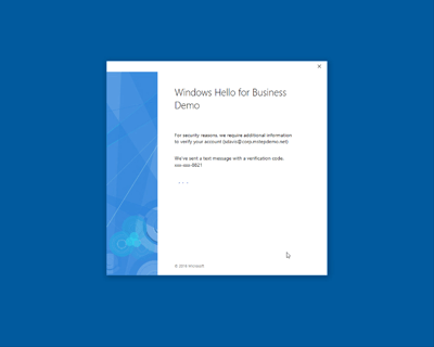 Windows Hello for business demo